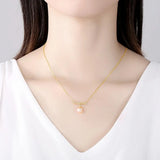 925 Silver Freshwater Pearl Pendant Necklace for Women Bridal Wedding Christmas