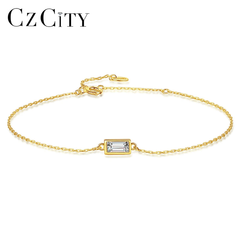 925 Silver Charm CZ Beads Bracelet for Women Jewelry Christmas Gift