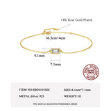 925 Silver Charm CZ Beads Bracelet for Women Jewelry Christmas Gift