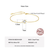 925 Silver Triangle CZ Bracelet Chain for Women