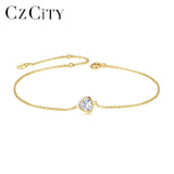 925 Silver Triangle CZ Bracelet Chain for Women