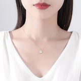 925 Silver CZ Pendant Necklace with Number 8 Charm