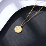 925 Silver CZ Pendant Necklace with Number 8 Charm
