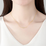925 Silver Knot Pendant Necklace with CZ Charms for Women