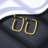 French Punk HIP HOP 925 Sterling Silver Hoop Earrings Women