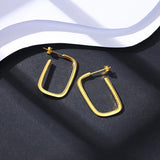 French Punk HIP HOP 925 Sterling Silver Hoop Earrings Women
