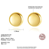 Solid Silver Stud Earrings for Women 925 Sterling Silver SE-387