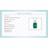 Sapphire and Emerald Pendant Necklace 925 Sterling Silver