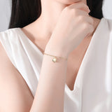 925 Silver Heart Charms Bracelet for Women Gift