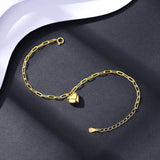 925 Silver Heart Charms Bracelet for Women Gift