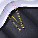 Golden Charms Pendant Necklace 925 Silver Chain Collier Christmas