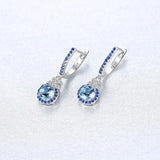925 Silver Water Drop Hoop Earrings for Women Dating Party