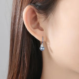925 Silver Water Drop Hoop Earrings for Women Dating Party