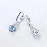925 Silver Water Drop Hoop Earrings for Women Dating Party