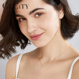925 Silver Double Triangle Pendant Necklace for Women SN0344