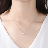 925 Silver Double Triangle Pendant Necklace for Women SN0344