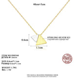 925 Silver Double Triangle Pendant Necklace for Women SN0344