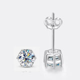 925 Silver Zircon Stud Earrings for Wedding Party