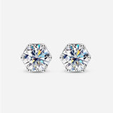 925 Silver Zircon Stud Earrings for Wedding Party