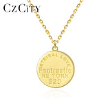 Vintage 14k Plated Coin Initial 925 Sterling Pendant