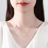 Vintage 14k Plated Coin Initial 925 Sterling Pendant