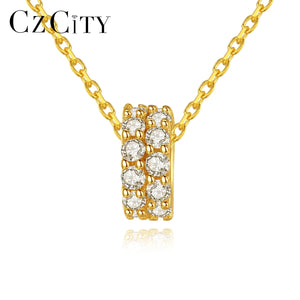 Vintage 925 Silver CZ Women's Necklace Wedding Jewelry