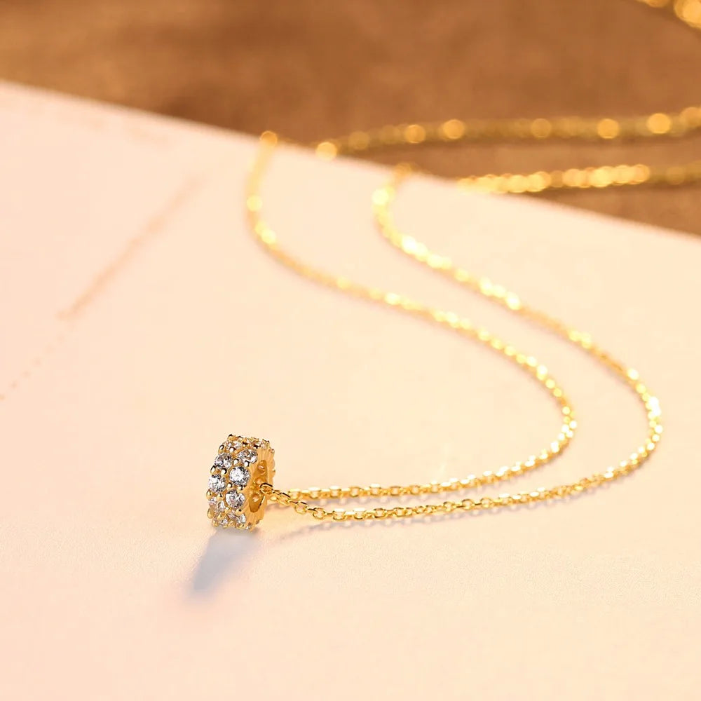 Vintage 925 Silver CZ Women's Necklace Wedding Jewelry