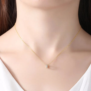 Vintage 925 Silver CZ Women's Necklace Wedding Jewelry