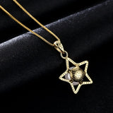 Star Pearl Necklace Pendant, 925 Sterling Silver Jewelry
