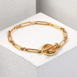 Stainless Steel Cable Link Chain Bracelet 7/8inch Wrist Jewelry