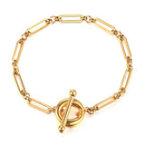 Stainless Steel Cable Link Chain Bracelet 7/8inch Wrist Jewelry