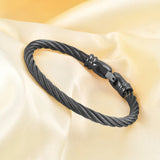 Stainless Steel Wire Bracelets Stackable Cuff Bangles