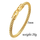 Stainless Steel Wire Bracelets Stackable Cuff Bangles