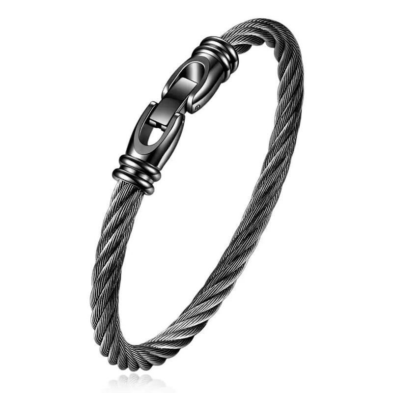 Stainless Steel Wire Bracelets Stackable Cuff Bangles