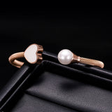 Heart Charm Bracelets Women Gift Cable Wire Stainless Steel Bangles