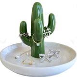 Ceramic Cactus/Aloe Ring Holder Dish for Jewelry Organizer Display