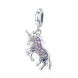 925 Sterling Silver Cactus & Unicorn Heart Rainbow Bottle Charms