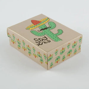 Cactus Figured Ring Box - Handcrafted Wood Jewelry Holder