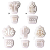 Cactus Shape Clay Cutters Earrings Pendant Molds