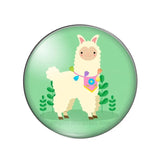 Cactus Flower Llama Alpaca Glass Snap Button Jewelry DIY