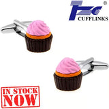Cake Cufflink Cuff Link 2 Pairs Set