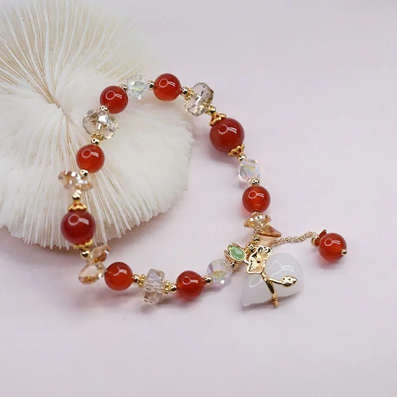 Calabash Agate Colorful Crystal Bracelet Women Jewelry