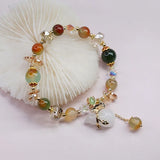 Calabash Agate Colorful Crystal Bracelet Women Jewelry