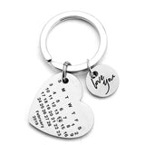 Calendar Key Chain Date Love You Engraved Keyring For Couple