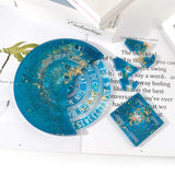 Epoxy Resin Mold Round Calendar Plate Wall Hanging Silicone Mold