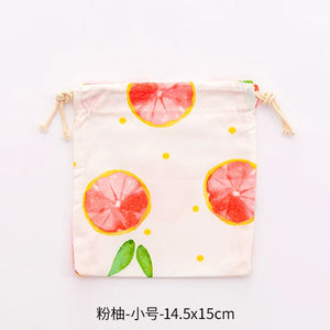 Calico Gift Bags Cotton Drawstring Pouch Makeup Wedding Party Storage Dolly Bag