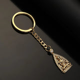 Cambodian Garden Buddha Pendant Keychain with CZ Jewelry