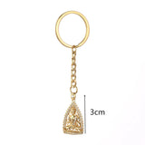 Cambodian Garden Buddha Pendant Keychain with CZ Jewelry