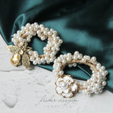 Camellia Flower Head Rope Small Bee Hair Rope Rubber Band Hair Circle Pearl