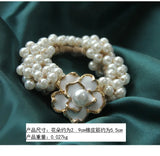 Camellia Flower Head Rope Small Bee Hair Rope Rubber Band Hair Circle Pearl